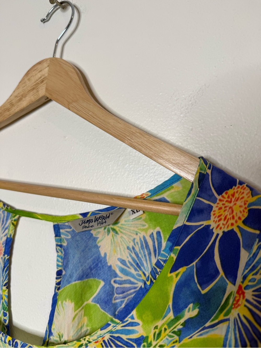 Jams World Bluebell Tropical Floral Swing Shift Flowy Dress size XL - Picture 4 of 10